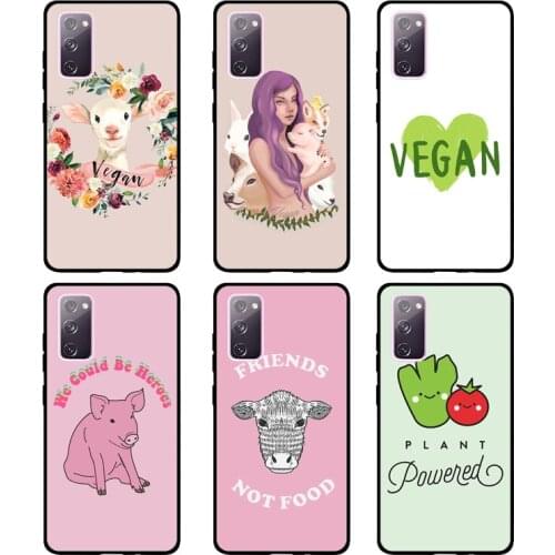 Vegan Vegetarian Case For Samsung Galaxy S20 Ultra FE S10e S8 S9 S10 Plus Note 10 9 Note 20 Ultra Cover