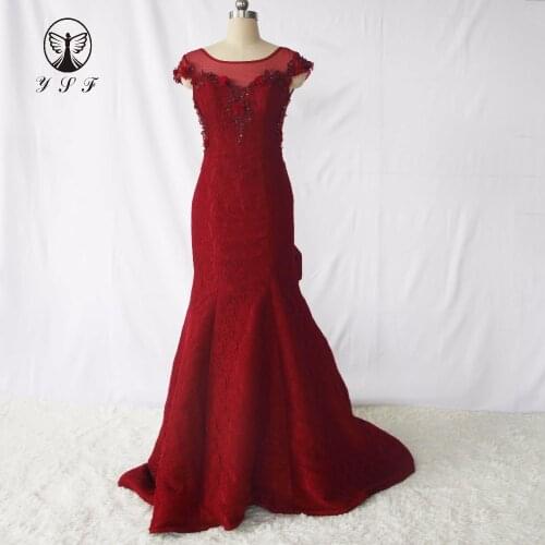 Vintage Vestidos De Fiesta O Neck Appliqued Beaded Pearls Sleeveless Sheer Back Mermaid Lace Evening Dresses 2018