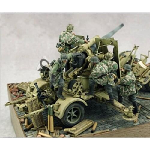 1/35 Unpainted Resin Figure Building Kit Artillerymen (5 Figures,No Artillery)