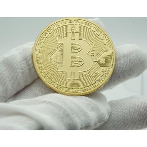 1pcs American Art Collection Gift Bitcoin BTC Collection Coin Gold Plated Souvenir Metal Coins Physical