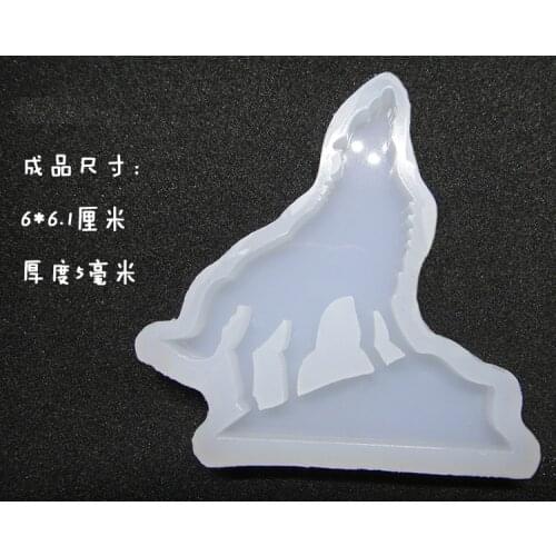 1 pcs Howling wolf and girl Liquid silicone mold DIY resin jewelry pendant necklace pendant mold resin molds for jewelry