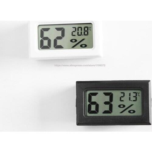 100pcs Mini Digital LCD Display Thermometer Thermo Hygrometer Humidity Temperature Meter Refrigerator Indoor Home Icebox