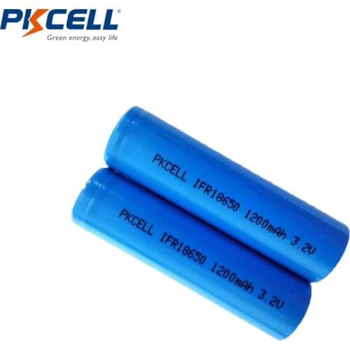 2PCS IFR18650 3.2V battery 1200mah lifepo4 rechargeable Batteries for strong light flashlight solar garden lights