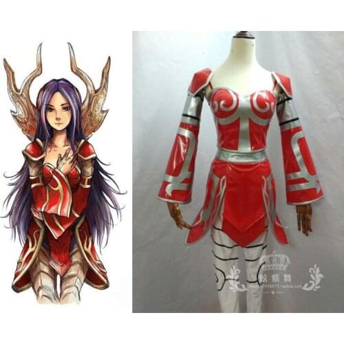 2016 LOL Irelia Red Uniforms Cosplay Costume