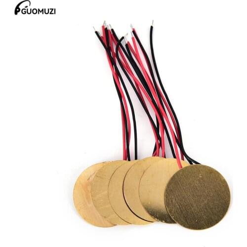 6 Pcs Pickup Piezo Disc Elements With Leads Cigar Box Guitar Pickup Repair Luthier Tool