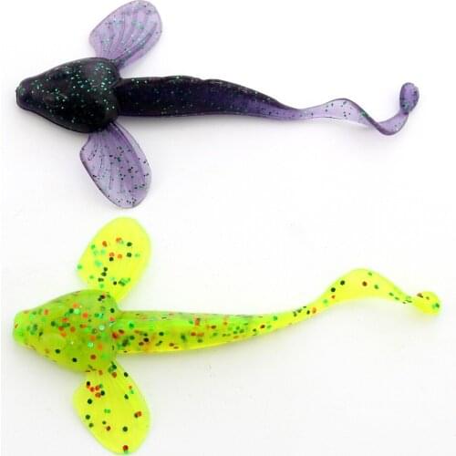8CM/4.5G grub soft fish lure fishing long tail lure 6pcs/lot
