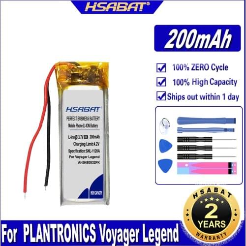 HSABAT AHB480832PK 200mAh Battery for PLANTRONICS Voyager Legend,5200 Headest Batteries