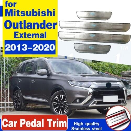 For Mitsubishi outlander Accessories 2013 Stainless Steel Door Sill Strip Protector 2016 Car Styling Sticker 2017 2018 2019 2020