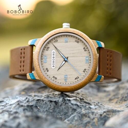 BOBO BIRD Bamboo Wood Watches Men Top Luxury Personality Wristwatch for Him Valentines Day Gifts Clock Simple Dropshipping OME