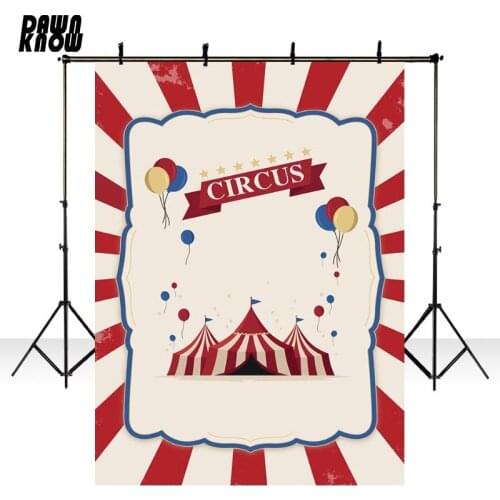 DAWNKNOW Cartoon Circus Photography Background Backdrop Children Newborn Photocall Shoot Live Photo Studio Props lv2067