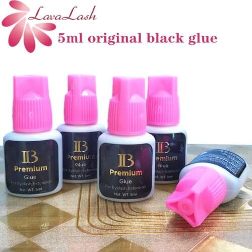 5 bottles 5ml IB Premium Glue For Eyelash Extension Drying time 5-7s Lasting 3 weeks Pink cap False lash glue Beauty Makeup Tool