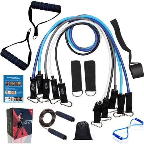 150LBS TPE Resistance Bands Set Fitness Yoga Arm Strength TrainingTube Pull Rope Gym Exercise Bodybuilding Elastic Rubber Bands