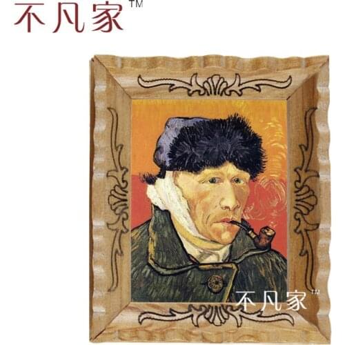 Wholesale dollhouse 1:12 scale miniatue Classical Van Gogh oil Home Decorations Painting Frame fg-001