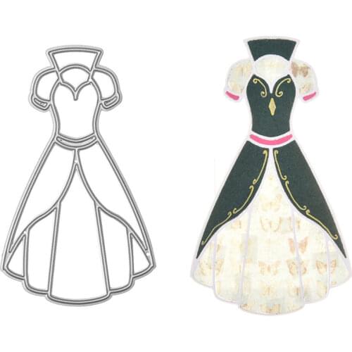 YaMinSanNiO Dress Skirt Clothes Metal Cutting Dies for Craft Dies Scrapbooking Album Card Making Embossing Stencil Die Cut Decor