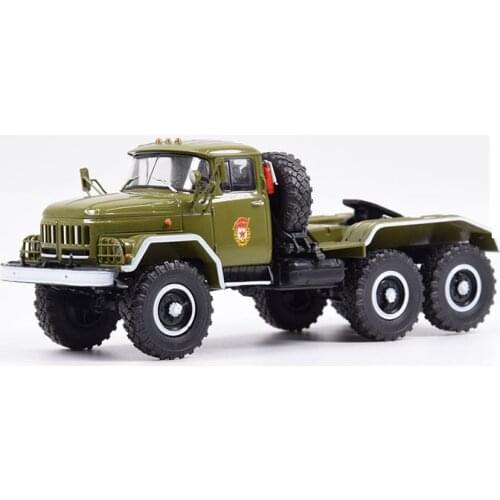 1:43 Scale Diecast Alloy Car Miniature Military Tractor Truck ZIL-131 Static Simulated Vehicle Model Collection Gift Decoration