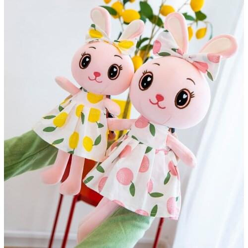 New Dressing Lemon Rabbit Pillow Doll Plush Toy Rabbit Doll Cute Girls' Gifts One Piece Dropshipping