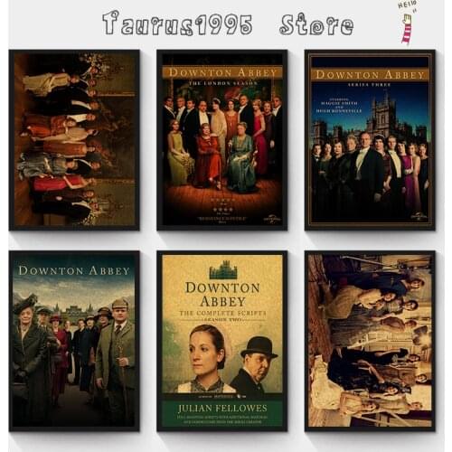 New Downton Abbey lady Mary lady sybil lady Edith catarz vintage kraft poster bar and cafe decorations