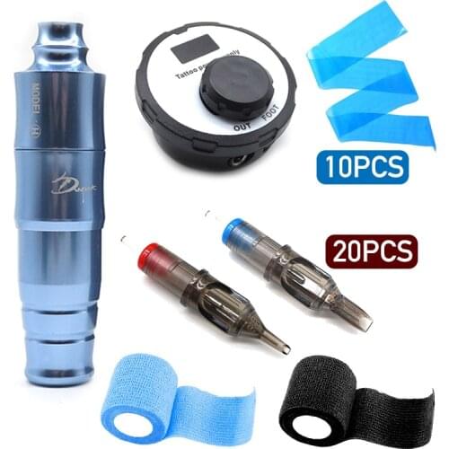 Professional Rotary Tattoo Pen Machine Kit Makeup Pen Tattoo Kit Supplies