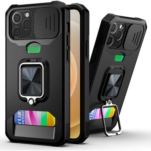 New Two-in-one Sliding Lens Window Protection Case For iPhone 11 12 Pro XS Max 7 8 Plus X XR SE2020 Holder Shockproof Back Cover