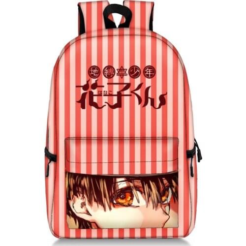 Mochila Toilet-bound Jibaku Shounen Hanako-kun Backpack Capacity Anime School Bag Canvas Bookbags for Male&Female Students