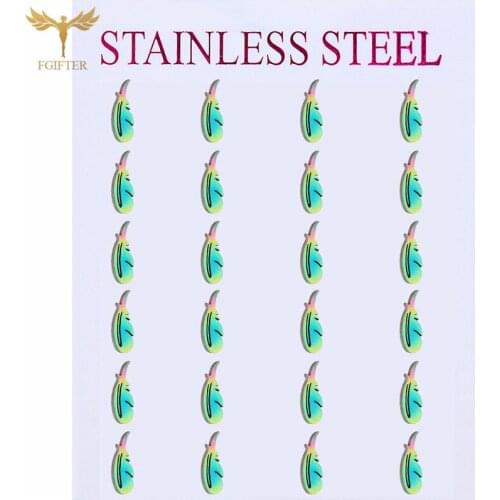 2021 Women Fashion Earrings Rainbow Color Feather Stud Earrings Set Stainless Steel Accessories 3 Colors Romantic Jewelry