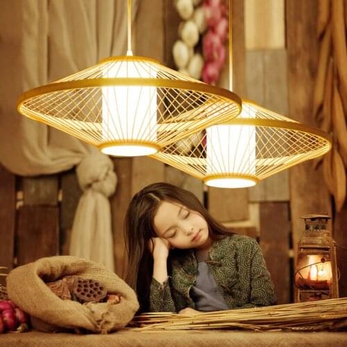 Chinese Style LED Wood Pendant Lights Led Kitchen Dining Bar Pendant Lamps Bedroom Living Room Study Lighting Hanging Lamps