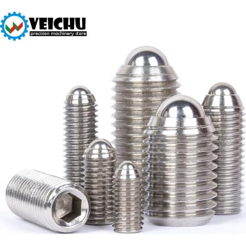 VCN414-SS All Satinless Steel Spring Plungers With Ball And Internal Hexgon Roller Ball Plungers Ball Clamping Screw