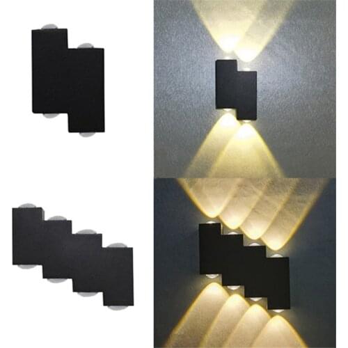 Waterproof garden fence ip65 led outdoor wall light modern aluminum interior living room bedroom decorative wall lamp