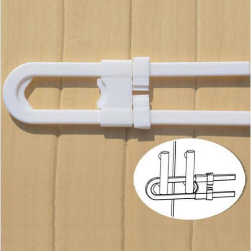U-Shaped Lock Child Safety Cabinet Latches kid Baby Safe Closet Kitchen Door Child Safety Lock Cabinet Door