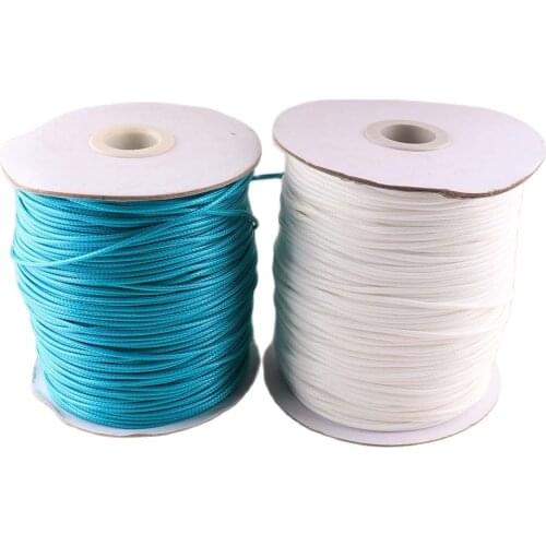 1.5mm Waxed Beading Thread white/blue-green Polyester Cord Necklace Rope For Jewelry Making DIY Bracelet Necklace Handmade Tools