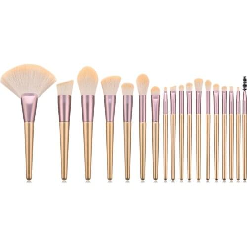 18pcs High Quality Wood Handle Professional Makeup Tools Concealer Blusher Eye Shadow Face Makeup Brush Set