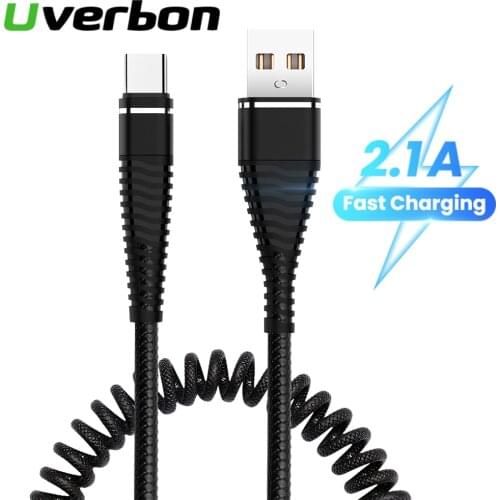 2.1A USB C Fast Charging Type C Data Cable Micro USB Quick Charger Phone Cable For Huawei P40 P50 Xiaomi 11 Pro Car Retractable