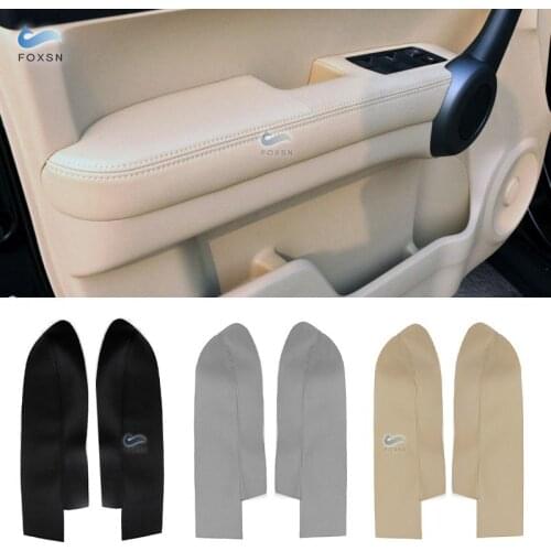 2pcs For Honda CRV CR-V 2007 2008 2009 2010 2011 Microfiber Leather Front Door Panel Armrest Cover Protective Trim