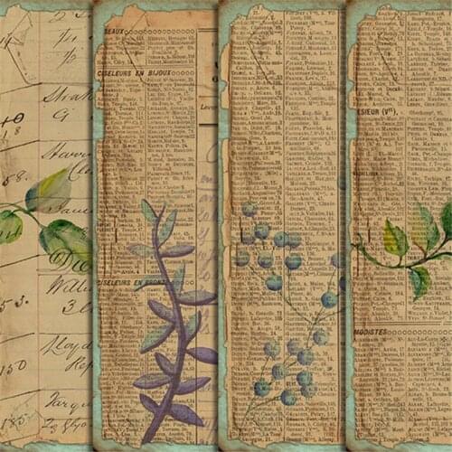 4Pcs/Lot Vegetation Sets Retro Material Papers DIY Scrapbooking Album Diary Gift Decorative Paper Scrapbooking Paper