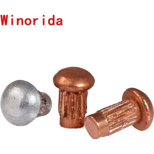 Aluminum Rolled Solid Rivets Knurled Rivets with Semicircular Rivets M2M3 100 Pcs