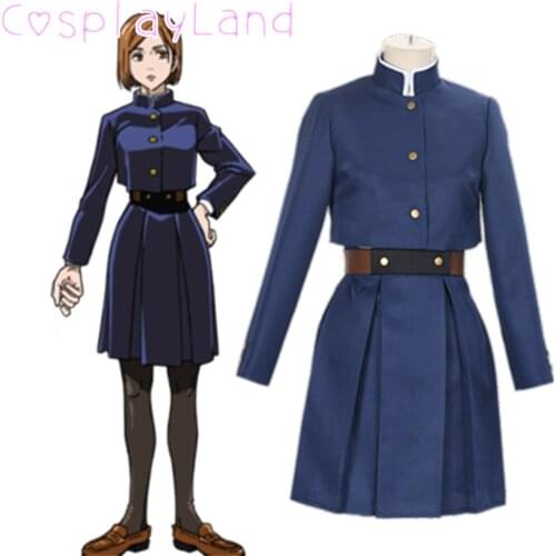 Anime Costumes Jujutsu Kaisen Nobara Kugisaki Dress Cosplay Costume Halloween Christmas Party Dress Uniform Women Dress