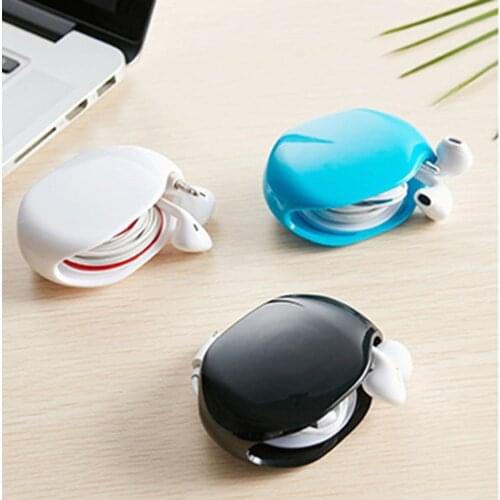 3 colors Automatic Closing Cable Cord Wire Organizer Bobbin Winder Smart Wrap For Wire Headphone In Ear Earphones Cable Winder