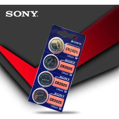 4PCS/LOT SONY Original cr2025 Button Cell Batteries cr2025 3V Lithium Coin Battery For Watch Calculator Weight Scale