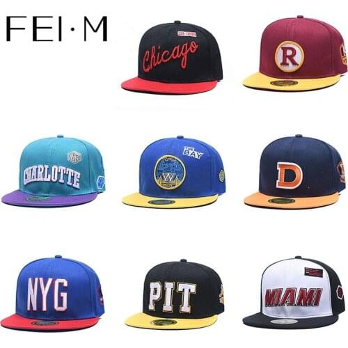 FEI M Fashion Chicago Adjustable Snapback Cap Los Angeles Basketball Baseball Cap Outdoor Adult Casual Sports Sun Basketball Hat