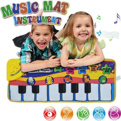 Baby Piano Music Play Mat Animal Sounds Musical Keyboard Crawling Blanket Kids Gift educational carpet Electronic toys for kids