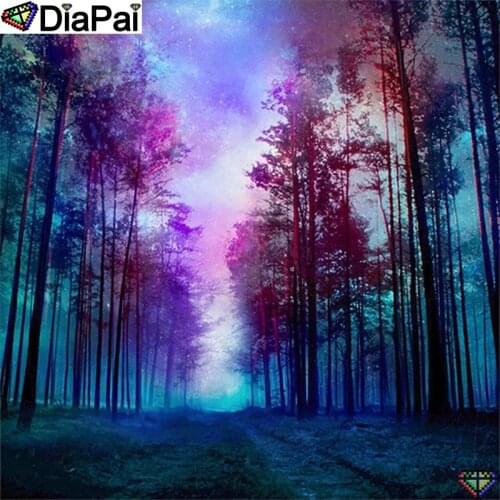 DiaPai 5D DIY Diamond Painting 100% Full Square/Round Drill "Tree scenery" Diamond Embroidery Cross Stitch 3D Decor A23051