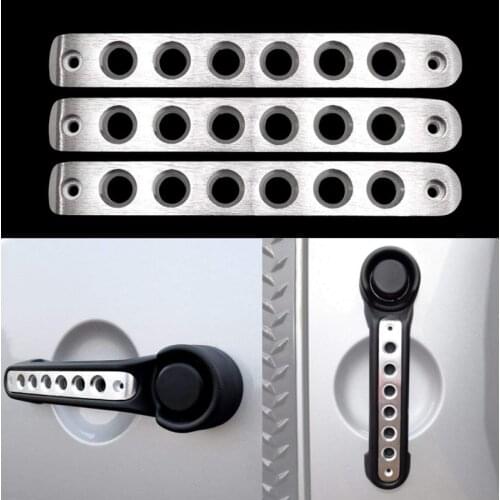 For 2007-2016 Jeep Wrangler JK Front Door Part Aluminum Grab Handle Cover Trim Door Handle Insert Decoration Accessories