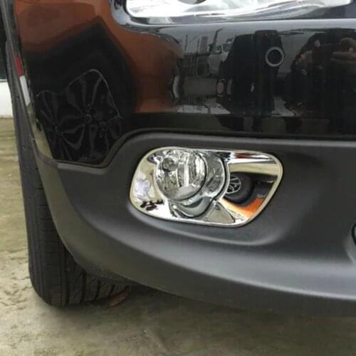 For Jeep Cherokee 2014 2015 2016 Front Head Fog Lamp Light Cover Trim Car Accessories Not For Jeep Cherokee Limited & Trailhawk