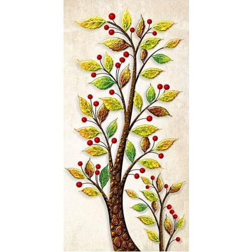Fruit Tree Diamond Painting Round Full Drill Vestibule Nouveaute DIY Mosaic Embroidery 5D Cross Stitch Home Decor Gifts