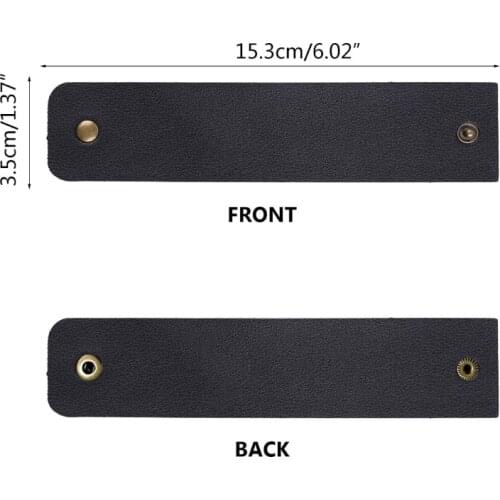 P15D 4pcs Leather Napkin Rings Handmade Rustic Napkin Holder for Home Table Christmas Decor Wedding Dinner Party Valentine