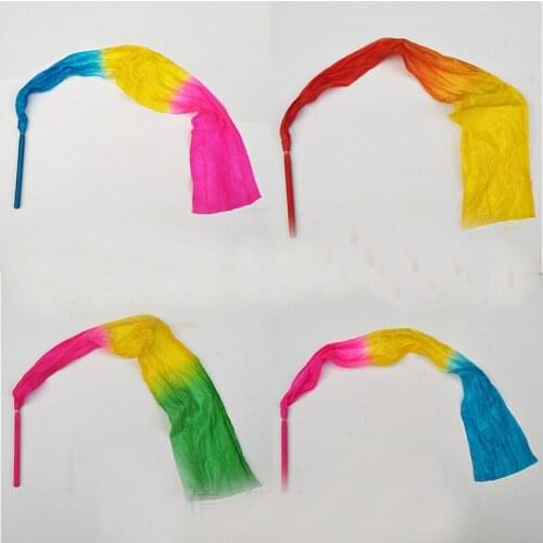 New 3 Colors polyester belly dancing Veils for Kids/Children professional stage Props Throwing Streamer for Girls S/M size