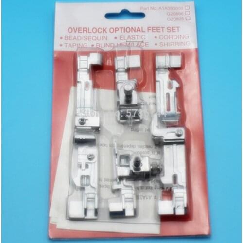 A1A393000 Juki Overlock Machine 6 Piece Serger Foot Kit for MO 50 & MO 51 KIT #A1A393000
