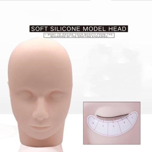 Pro Training Mannequin Flat Head Practice Make Up Eyelash Eye Lashes Extensions Training Facial Massage Mannequin Flat Head