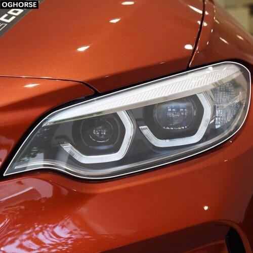 2 Pcs Self Healing TPU Protection Transparent Stickers Car Headlight Protective Film for BMW M2 F87 Competition CS 2016-On