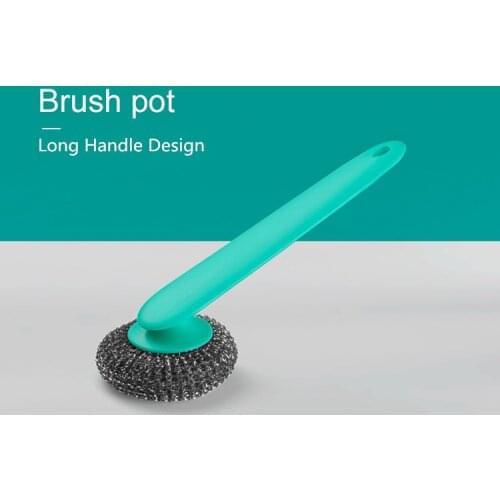 Bowl Pan Cleaning Brush Wire ball Bowl Dish Decontamination Brushes Kitchen Pot Washing Tool Kitchen Accessories Cleaner Tools